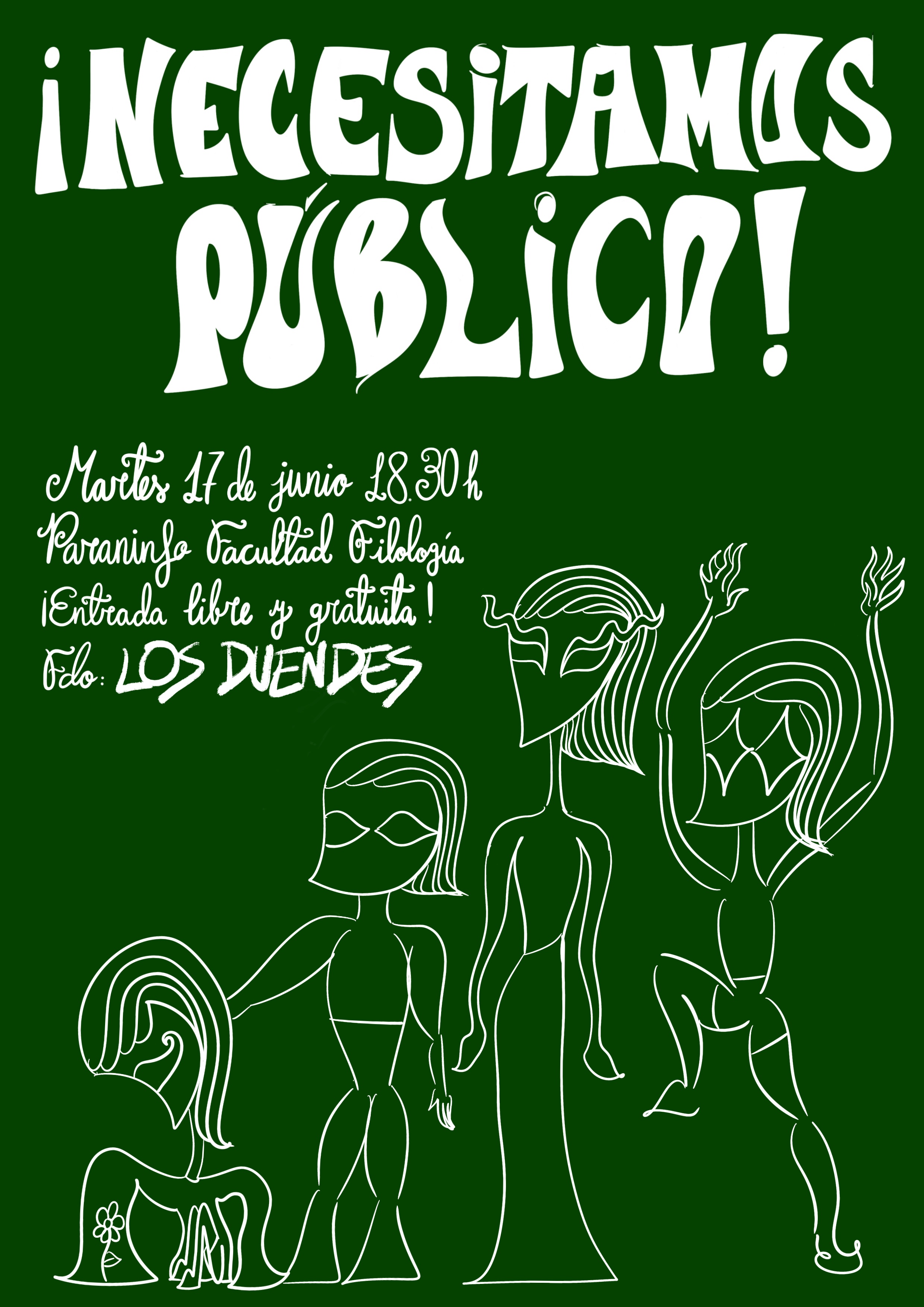 Representación teatral "¡Necesitamos público!", el martes 17 de junio a las 18:30